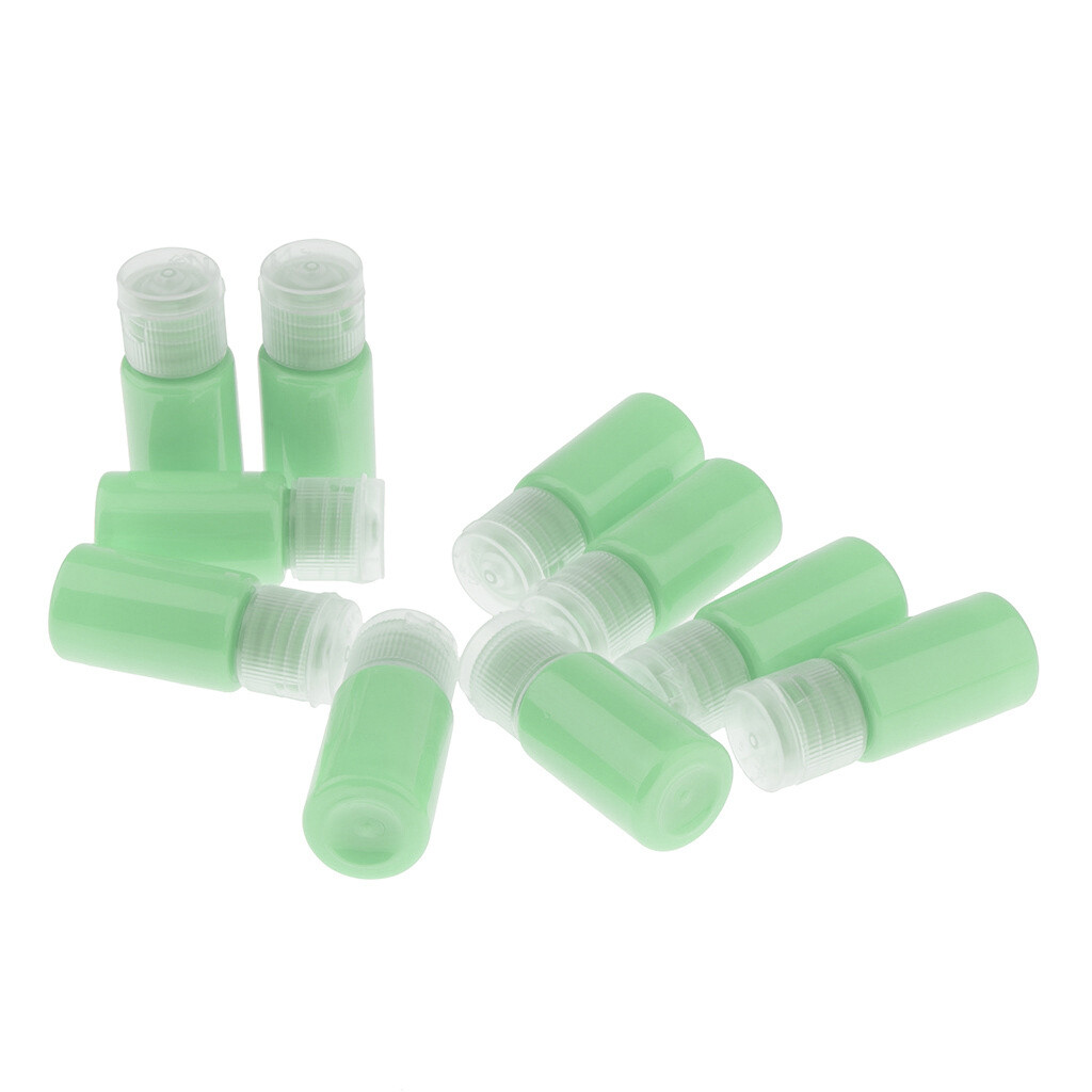 10pcs 10ml Leer PET Fläschchen, Flüssigkeitsbehälter Reise Shampoo Flaschen,