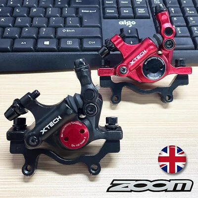 ZOOM XTECH HB100 MTB Hydraulic Disc Brake Calipers Front or Rear Line Pulling - Image 1 of 4
