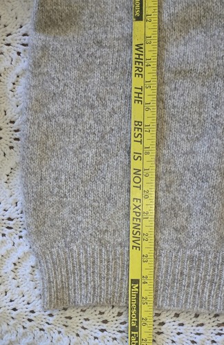 Vintage 90s LANDS END Men's Knit Sweater XL Heathered Brown Wool Made in USA - Picture 14 of 15