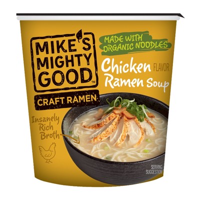 Mike's Mighty Good Chicken Ramen Soup Instant Ramen Noodles Cups 1.6oz (2 Pack)