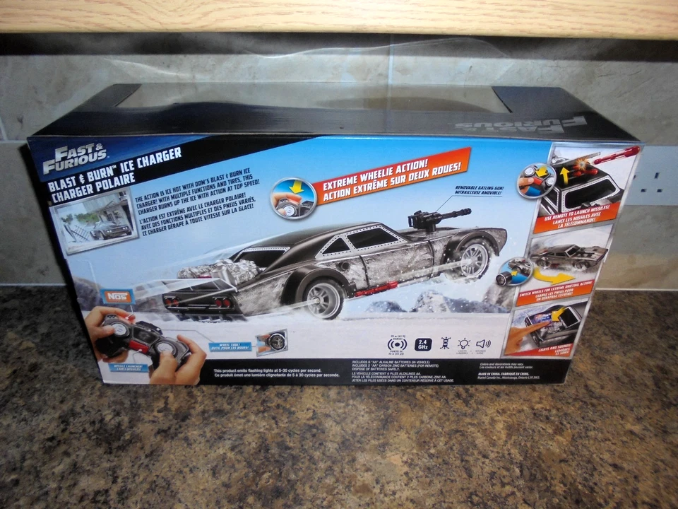 LARGE FAST & FURIOUS DOM'S ICE CHARGER BLAST & BURN R/C CAR NEW IN BOX - Image 2 of 4