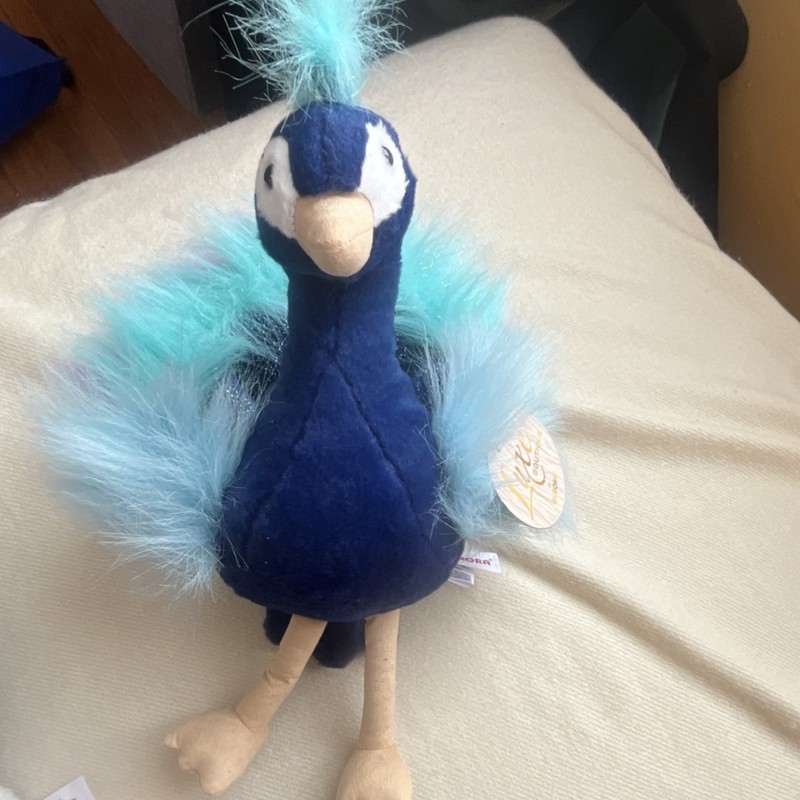 Aurora Aree Peacock Stuffed Animal Plush Small Blue 2023 Age 3+ 3-4 4-7 Years