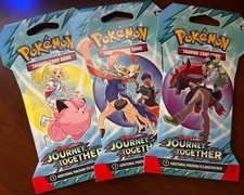 Pokemon JOURNEY TOGETHER - 3 Sleaved Factory Sealed Booster Pack Bundle -ENGLISH