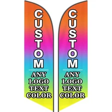 Custom Advertising Feather Flag Personalized Logo Text Sign for Outside Business