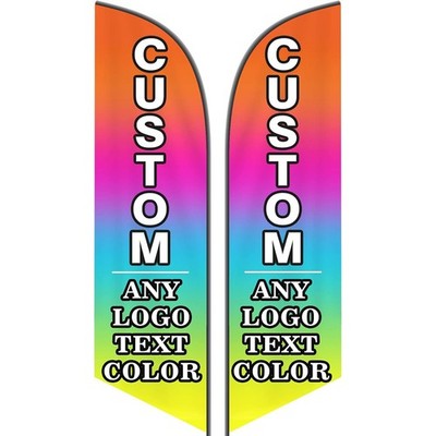 Custom Advertising Feather Flag Personalized Logo Text Sign for Outside Business
