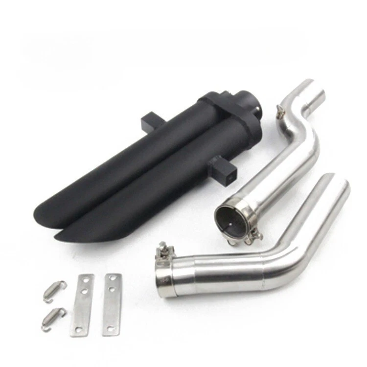 For Honda CBR600RR F5 2005-2024 Exhaust System Muffler Tips Tail Link Pipe Black - Image 2 of 4