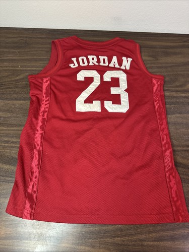 Air Jordan Michael Jordan Chicago Bulls Jersey Size Youth M Basketball Red - Picture 6 of 12