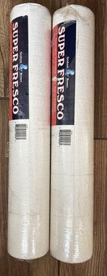 2 Vtg Graham Brown Super Fresco Paintable  Wallpaper Linen 12026 Seagrass