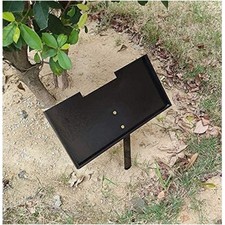Elegant Grave Marker Stand for 16" x 8" Stones - Durable Black Steel Display