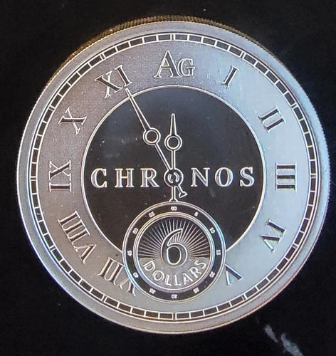 2024 Chronos Tokelau Mint Clock Rare Vtg Bullion-0.999 Silver 1 Oz Art Coin