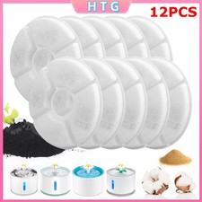 12PCS Replacement Filters for Pet Cat Water Fountain Activated Carbon Filters US