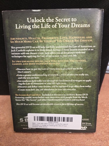 Live with Jack Canfield 3 DVD Set Living the Law of Attraction new - Picture 3 of 6