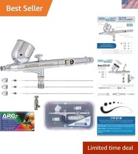 Performance Airbrush Kit G233 with 0.2, 0.3 0.5mm Nozzles - Metal Design