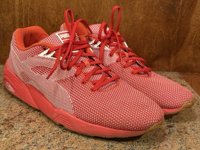 Worn Puma R698 Knit Mesh v2 High Risk Red 360801-03 Men s U.S. size 13