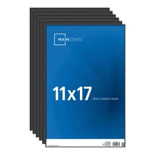 Mainstays 11"x 17" Black Format Wall Picture Frame Set of 6