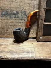 Savinelli Roma Lucite 614 Tobacco Pipe 6mm Oom Paul Style Fully Bent Italy