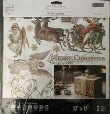 Holiday Traditions Maxi Transfers by re-design Christmas crafting Decals (New)