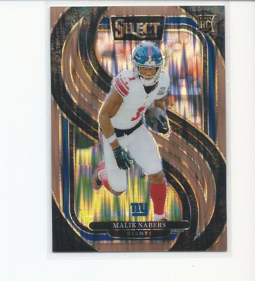 2024 Select #116 Malik Nabers Premier Level Copper Prizm Shock /299 super clean!