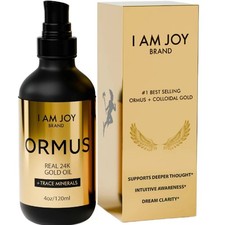 Ormus Gold Oil by I Am Joy, Supports Pineal Gland  DNA, Rich in Minerals 4oz