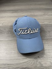 Titleist Hat Cap Fitted M/L Blue Performance Stretch Pro V1 Golf UPF Mens