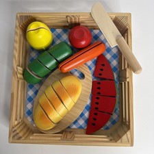 Melissa Doug Cutting Food Wooden Excellent Condition
