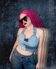 Denim Pocket Crop Top