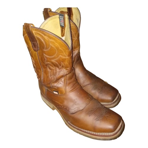 Double H 11" Work Boots Steel Safety Toe Leather Western DH3657 Men's sz 12 EUC - Picture 6 of 8