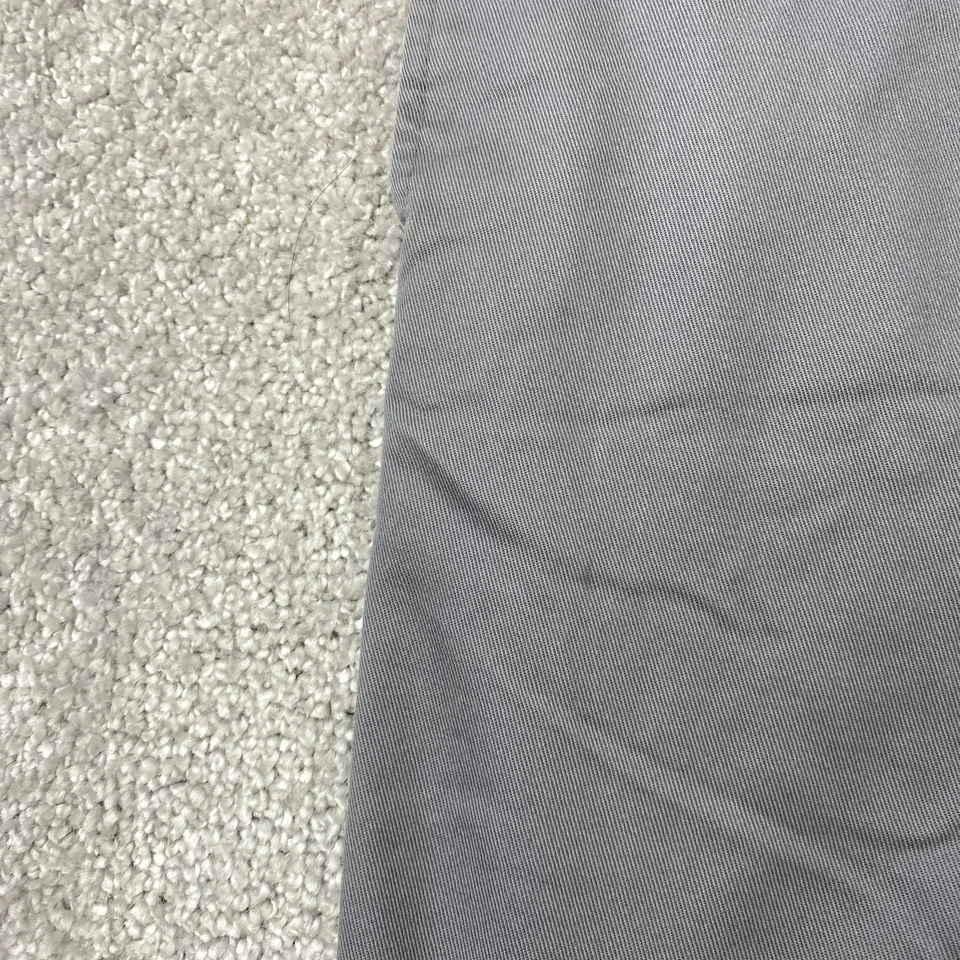 Van Heusen Pants Men's 42x30 Gray Cotton Twill Casual Spot on Front - Image 3 of 4