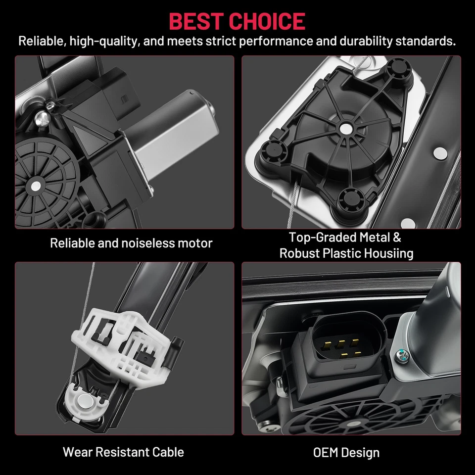 For BMW 325i 328i 2006-2012 Rear Left Power Window Regulator w/ Motor 748-468 - Изображение 2 из 4