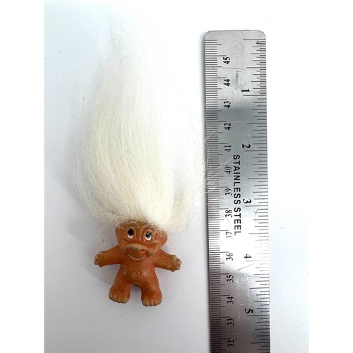 Muñeca Lucky Troll miniatura DAM vintage 1989 con cabello rubio - Imagen 2 de 4