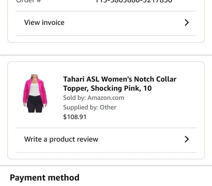 $198 Mediano Grande US 10 💞 Tahari ASL Mujer Topper Fucsia Rosa Muesca Cuello Foto 3 de 4