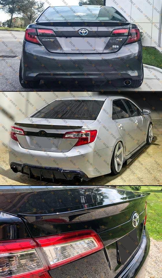 ALERÓN TAPA MALETERO DEPORTIVO NEGRO BRILLANTE PINTADO TOYOTA CAMRY LE SE XLE 2012-14 Foto 4 de 4