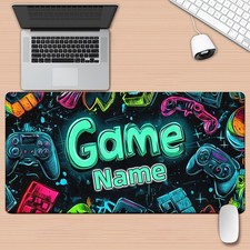 2D Custom Name/Text Desk Mouse Pad Keyboard Gaming Mouse Mat Gamer Desk Mat Gift