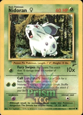 Nidoran â�?� 82/130 Common Base Set 2 Pokemon