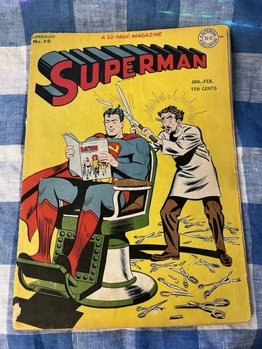 Superman #38 Unrestored Golden Age Superhero Vintage DC Comic 1946