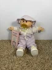 Vintage Cabbage Patch Kids PREEMIE Doll "Bev Adina" w/ Outfit Pacifier Papers