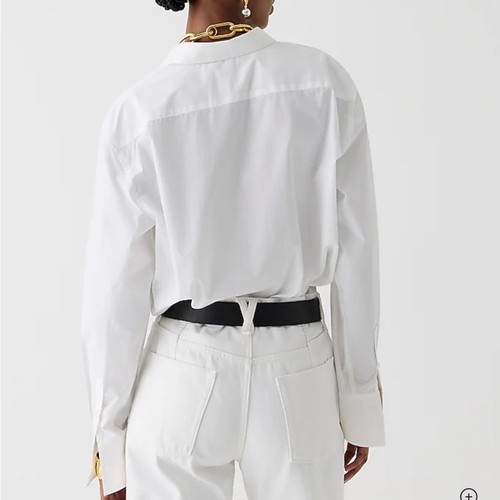 J. Crew Damen 12 Petite Garçon klassisches Hemd aus Baumwollpopeline neu neu mit Etikett - Bild 7 von 7