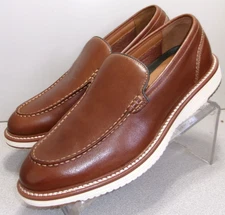204810 MS50 UPTON MEN SHOES 10 M DARK TAN LEATHER SLIP-ON BY JOHNSTON & MURPHY