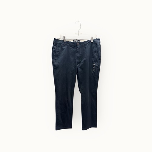 Abercrombie & Fitch Kennan Straight Chino Pants Men's 34x32 Navy Blue Stretch