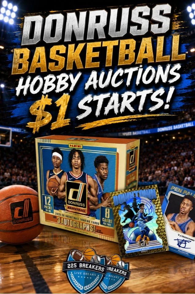 DONRUSS BASKETBALL HOBBY BOX AUCTIONS $1 STARTS!