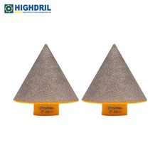 2pcs 2" Diamond Cone Milling Chamfer Bit Drilling Ceramic Hole Saw Countersink