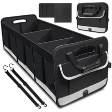 Expandable Car Trunk Organizer with Pockets - 95L Capacity for SUVs & Sedans