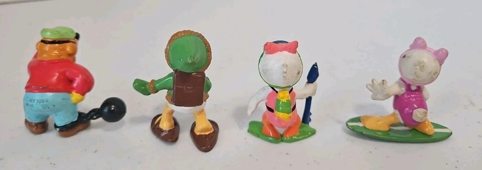 Lote x4 figuras vintage de PVC de Disney 1986 Applause DuckTales Louie Webby Beagle Boys Foto 2 de 3