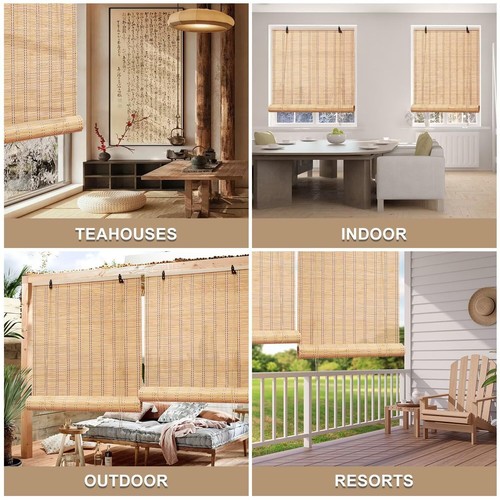 Bamboo Blinds, Easy to Install Bamboo Shades for Indoor Windows, Custom Sizes... - Picture 5 of 7