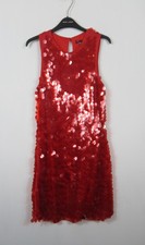 New Look Womens red Sequin Embellished Mini Shift dress size 6 - 20