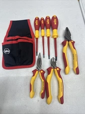 Wiha 32985 7 Piece Insulated Industrial Pliers and Screwdriver Set - Open Box