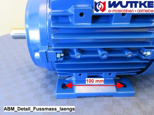 Elektromotor Drehstrom 0,75kW S6 1500/min Welle 19mm 80 B3(Fuß) - Bild 3 von 11