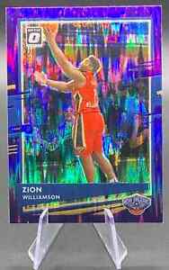 2020-21 Zion Williamson #40 Donruss Optic Purple Shock Holo Prizm Pelicans