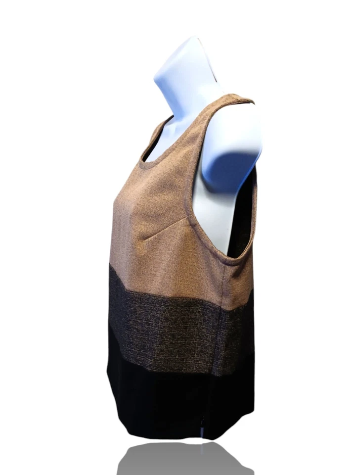 Traje Perceptions Petites Talla 12P Sin Mangas Top Separado, Beige/Gris/Negro. NS-10 Foto 4 de 4