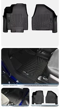 SMARTLINER Floor Mats for Pacifica 2017-2021 Front Set Black & 2020-2021 Voyager